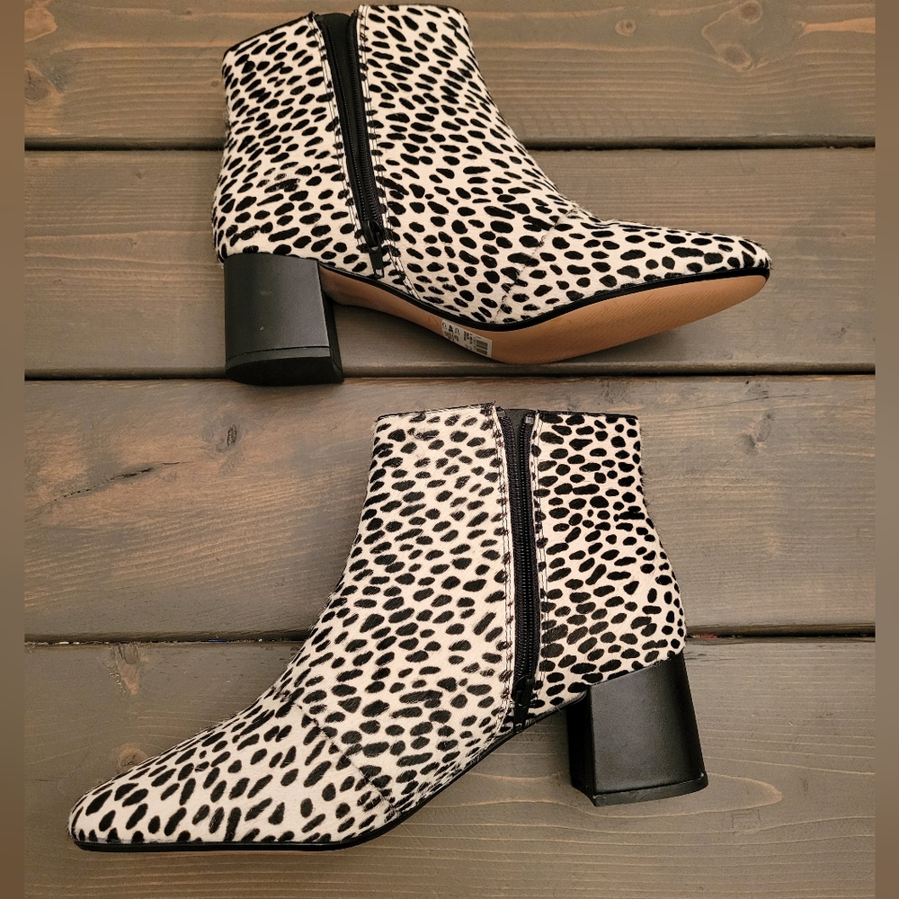 Clark's sheer flora 2 animal print real furboots size 10